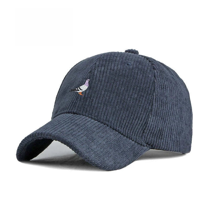 Baseball cap suitable for all seasons, pigeon embroidery pattern, men's and women's daily casual fashion, outdoor sun protection