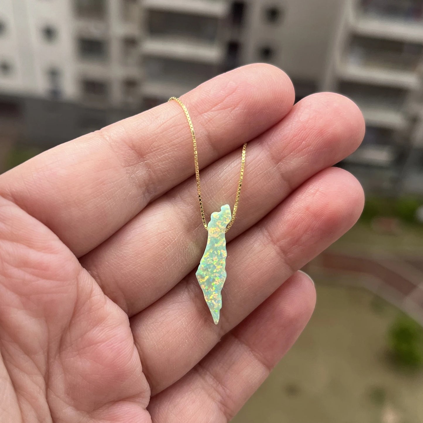 925 Silver O chain Palestine necklaces