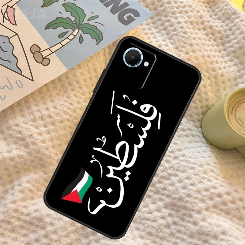 Palestine Calligraphy Flag Case For Realme GT6 GT7 Pro C67 C65 C63 C61 C55 C53 C51 C35 C71 C75 10 11 12 13 14 Pro Plus