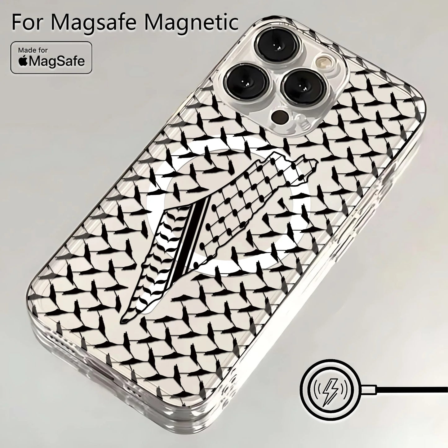 Hattah Keffiyeh Magsafe Magnetic Phone Case for iPhone Tpu Cover