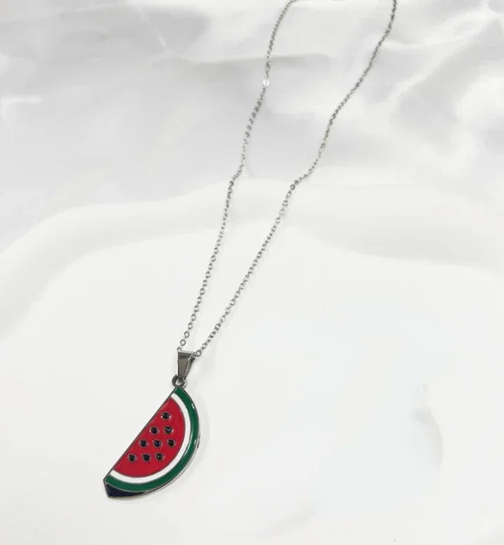 watermelon necklace watermelon earrings