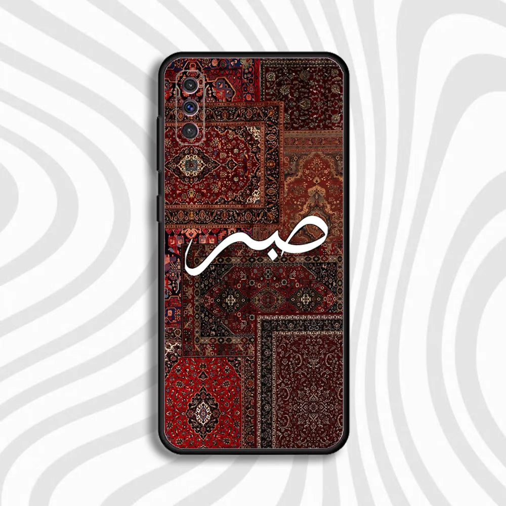 Persian Carpet Phone Case For Samsung S 25,24,23,22,30,21,10,9,Ultra,Plus,Lite,FE,4,5 G Black Soft Case