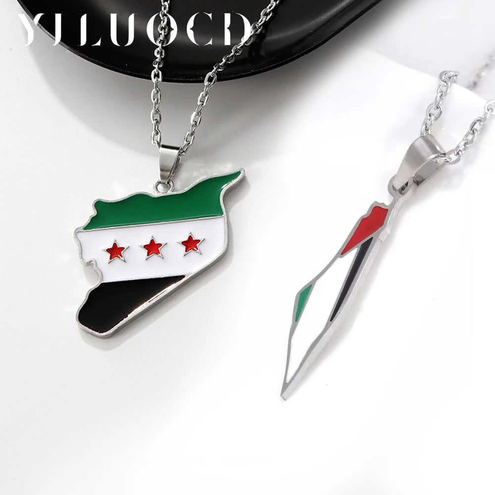 Map of Syria Palestine Pendant