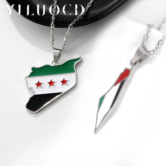 Map of Syria Palestine Pendant