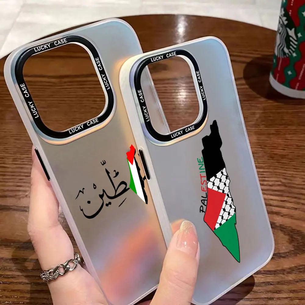 Palestine Flag Map Passport Phone Case for iPhone Luxury Cover