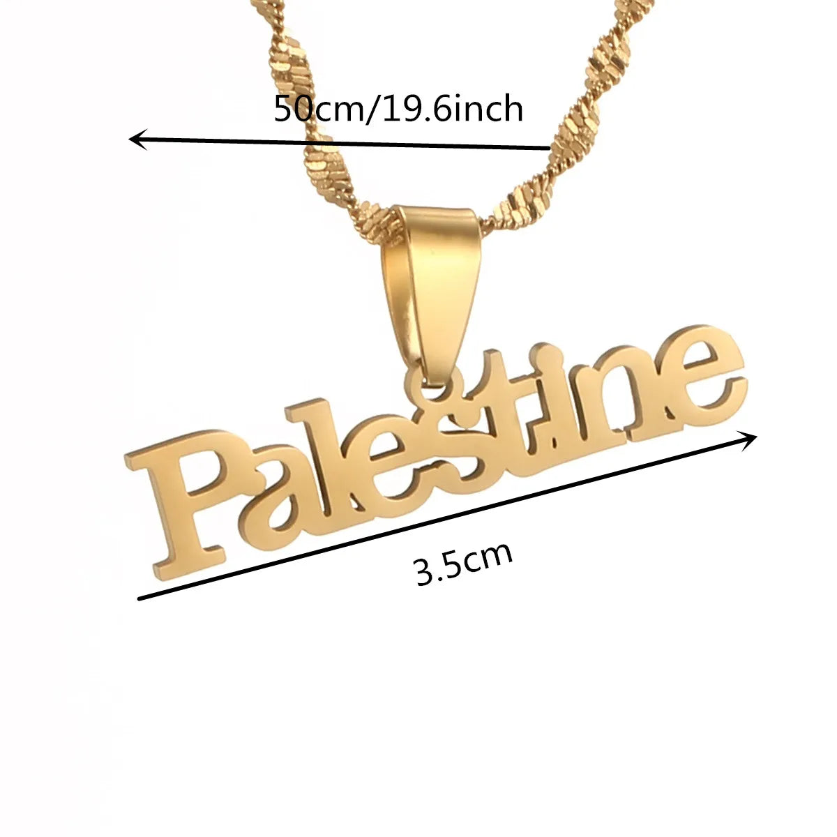 Two-Year Guarantee Palestine Vintage Map Pendant