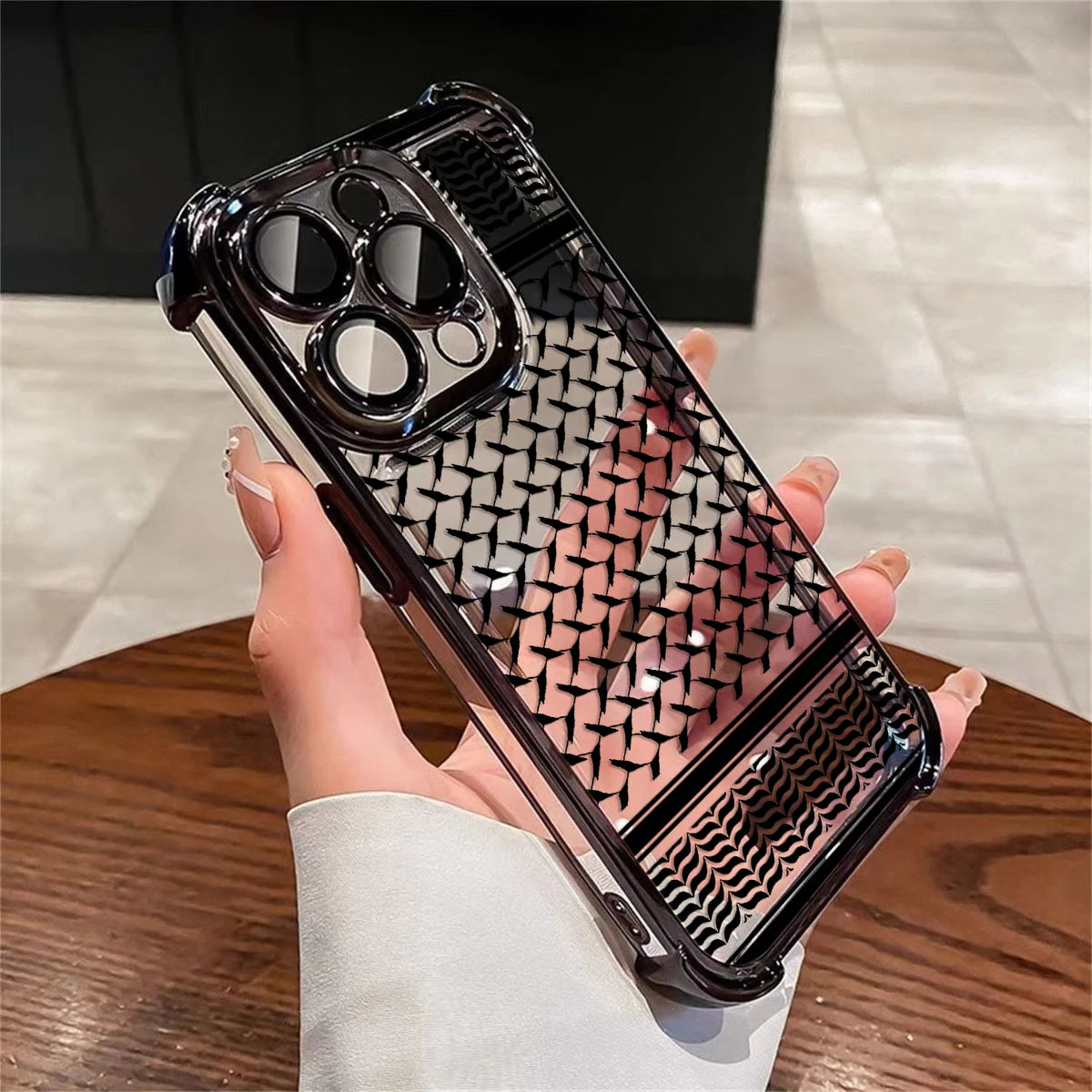 Hattah Keffiyeh Phone Case For iPhone 16 15 14 13 12 11 Pro Max X XR XSMax 7 8 Plus Shockproof Clear Armor Cover