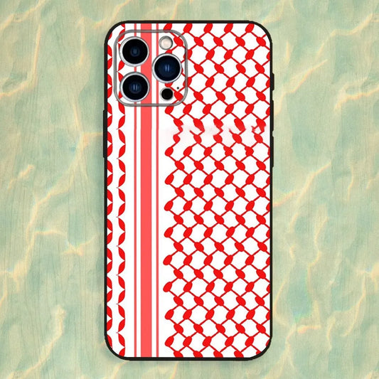 P-Palestines Hattah Keffiyeh Phone Case For iPhone 16,15,14,13,12,11 Plus,Pro Max,XS,X,XR,SE,Mini,8,7,Soft Silicone Black Cover