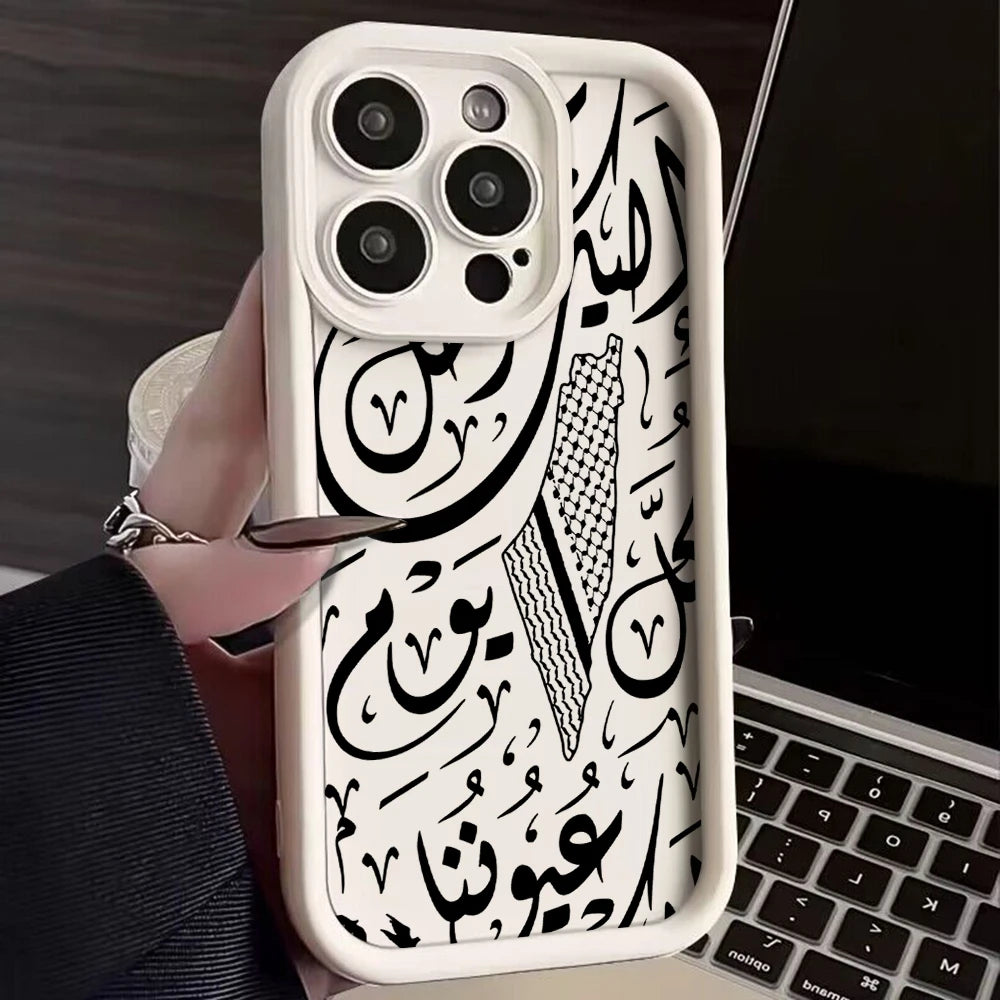 Hattah Keffiyeh Phone Case for IPhone  Soft TPU Back Cover With Hand Strap