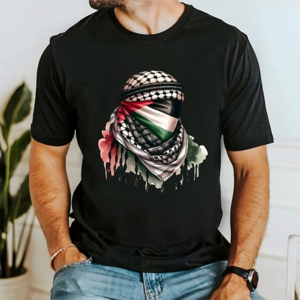 Palestine T Shirt Keffiyeh