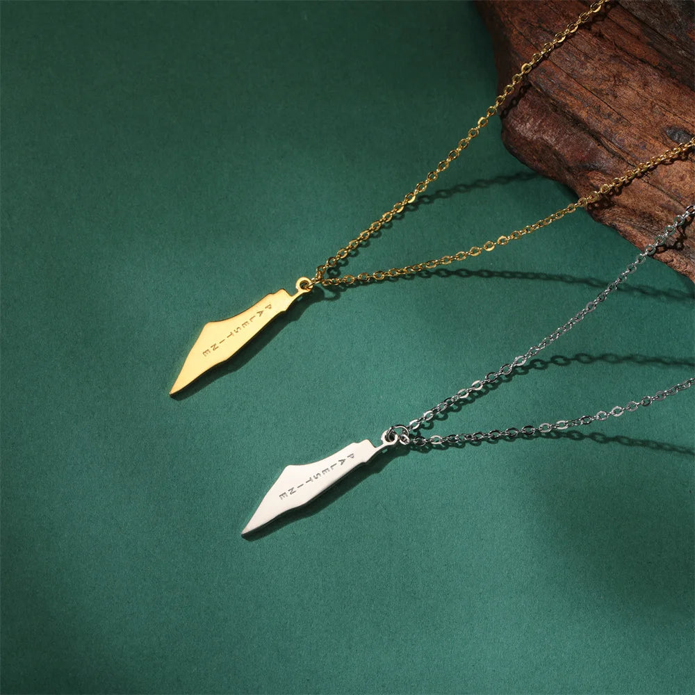 My Shape Palestine Map Pendant Necklaces for Women Men Gifts Palestinians Ethnic Map Choker Neck Chain Stainless Steel Jewelry