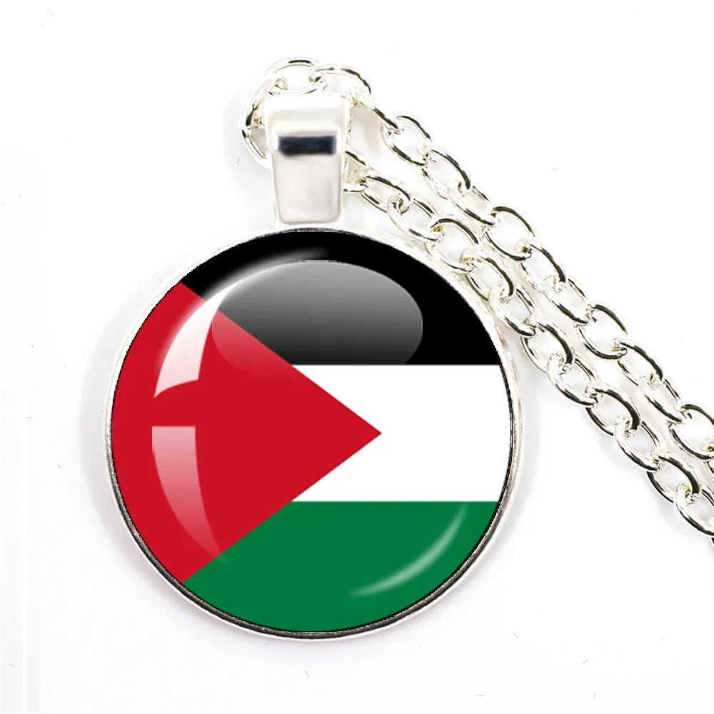 Patterns Palestine Nation Flag Necklace
