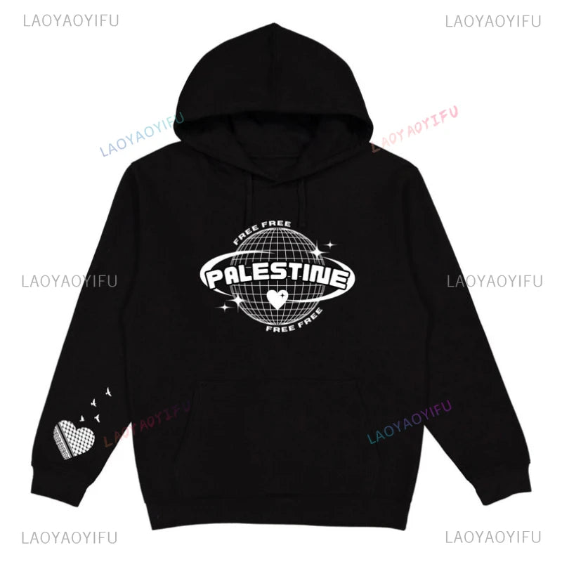 Palestine Peace Loving Printed Hoodie
