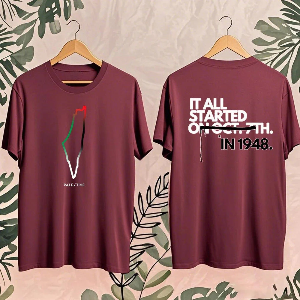 Palestinian Shirt Color of Watermelon 2025