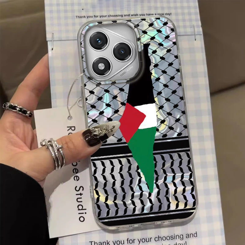Hattah Keffiyeh Phone Case For Honor 400 Pro 200 Smart Magic5 Magic6 Magic7 Lite X9a X9b X9c X8a X8b X7c TPU Cover Flag