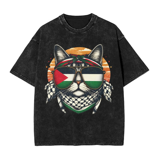 Palestine Cat Lovers Peace T-Shirt