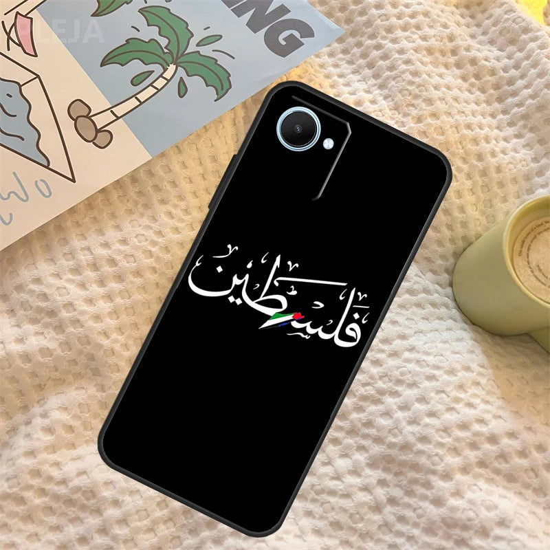 Palestine Calligraphy Flag Case For Realme GT6 GT7 Pro C67 C65 C63 C61 C55 C53 C51 C35 C71 C75 10 11 12 13 14 Pro Plus