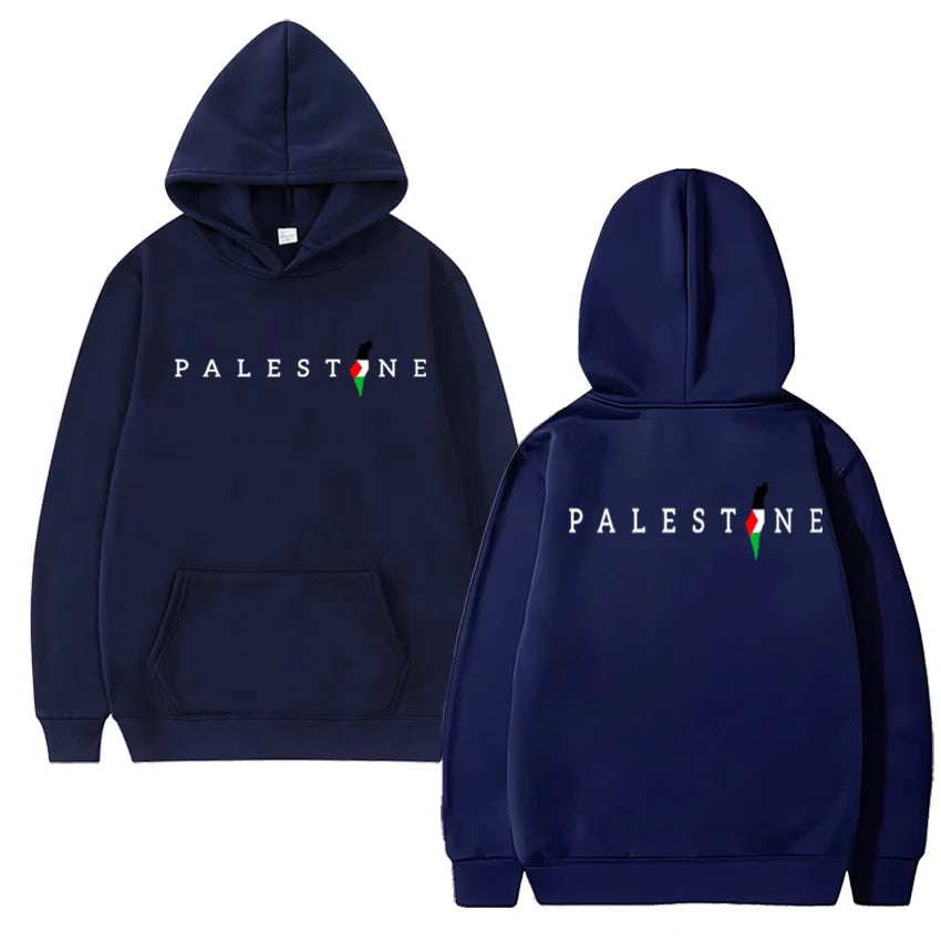 2025 Palestine Flag Double Sided Print Hoodie