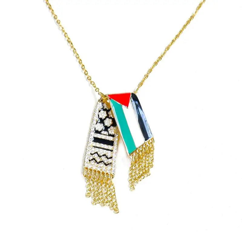 Palestine Keffiyeh Scarf Necklace