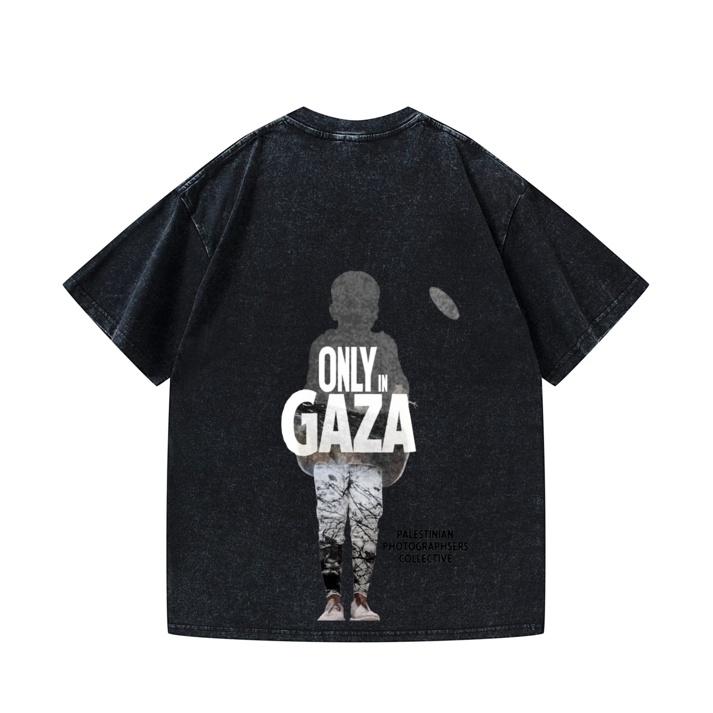 Men's T-Shirt Denim Blue Only Gaza Graphic Print Casual Daily Wear