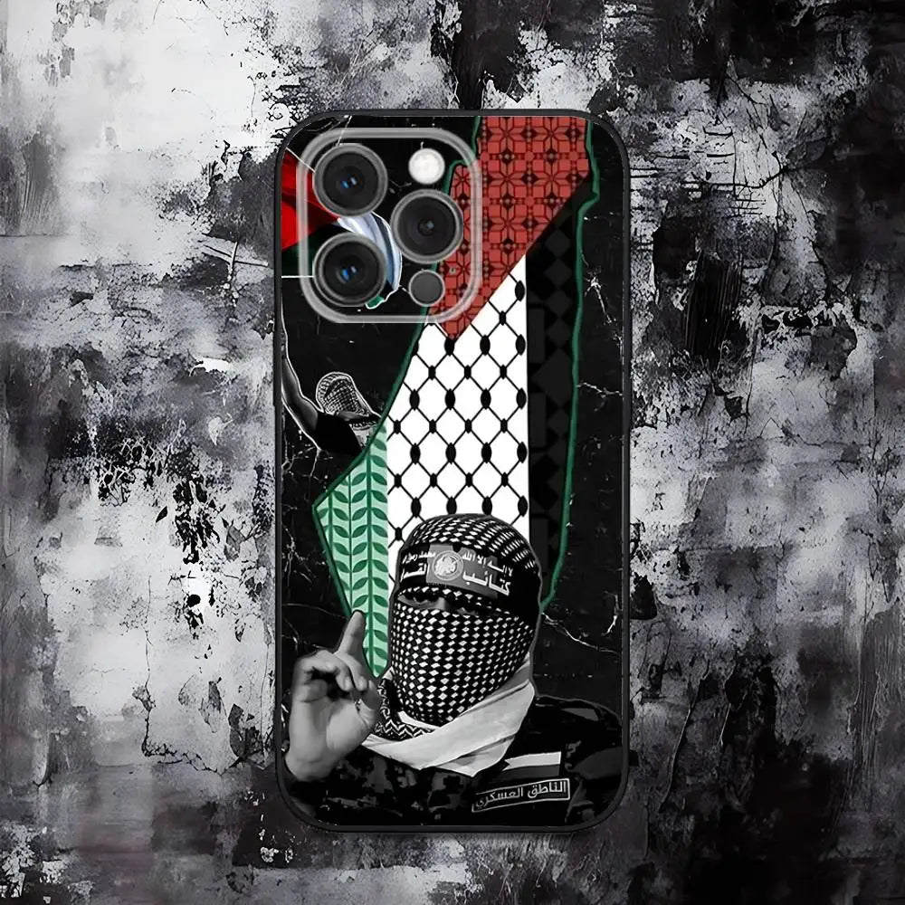 A-Abu O-Obaida Phone Case For iPhone 16,15,14,13,12,11,Pro,Max,Plus,X,XS,SE,E,Mini,Soft Silicone Black Case