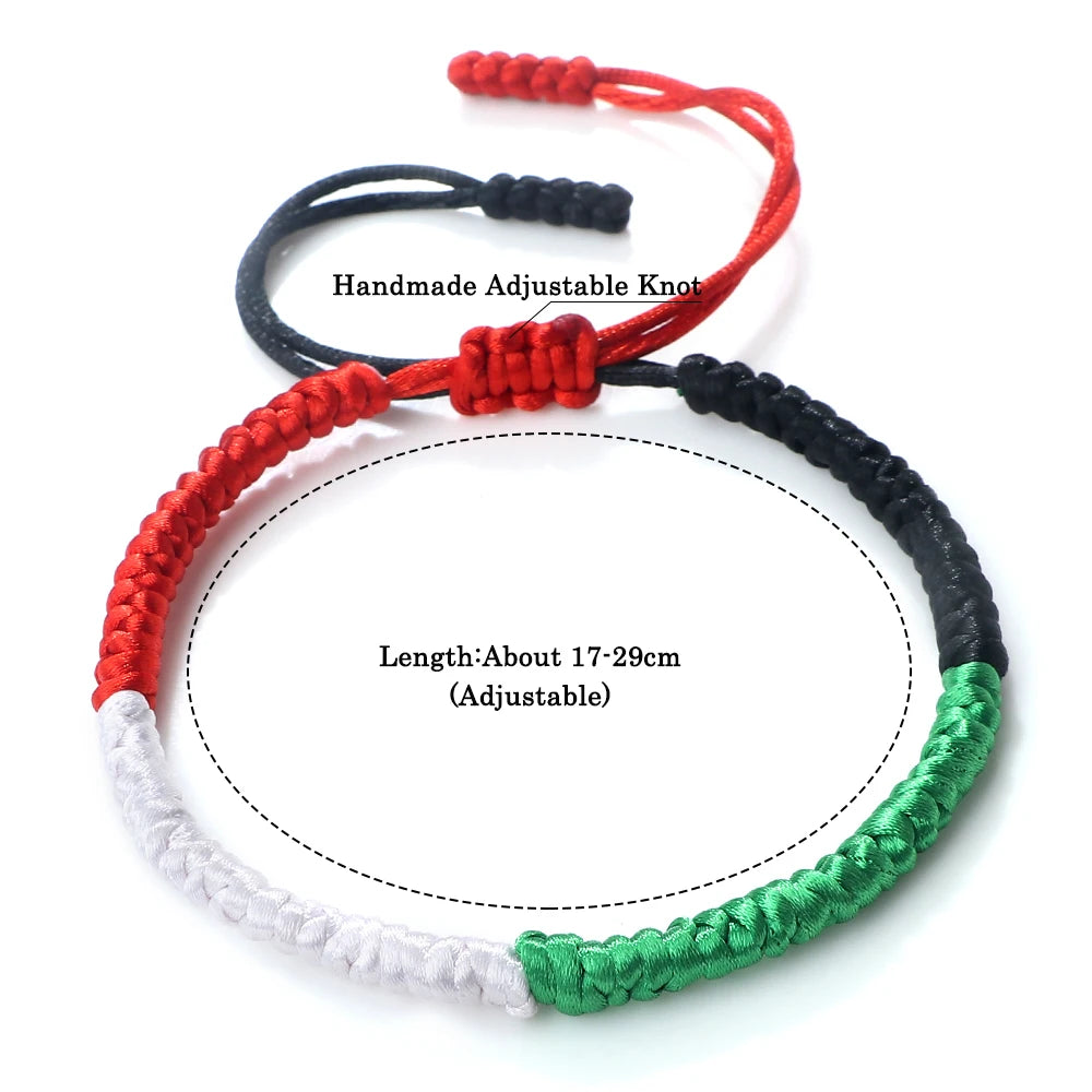 Palestine Red Black Green White National Flag bracelets