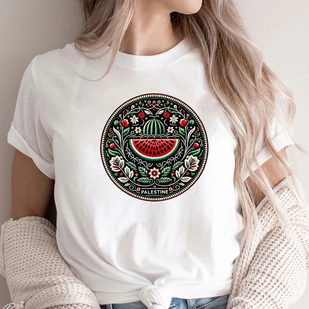 Watermelon This Is Not A Watermelon T-shirts Love and Peace Printed