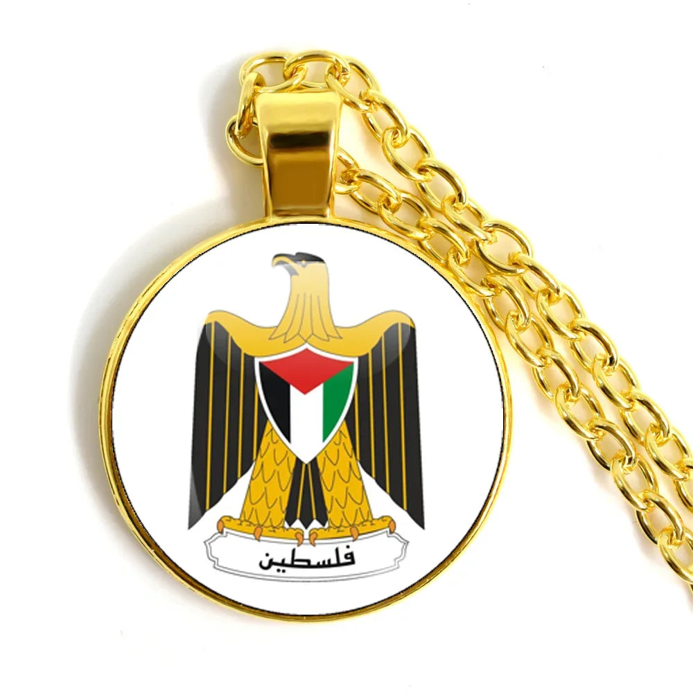 Patterns Palestine Nation Flag Necklace