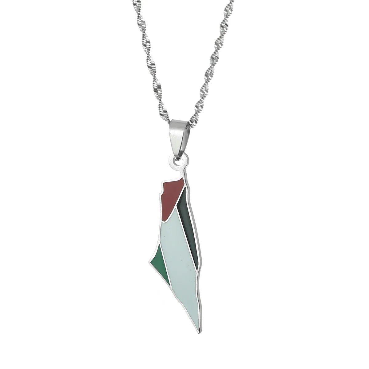 Stainless Steel Al-Aqsa Mosque Palestine Map Flag Pendant Necklaces Bracelet Ring Jewelry