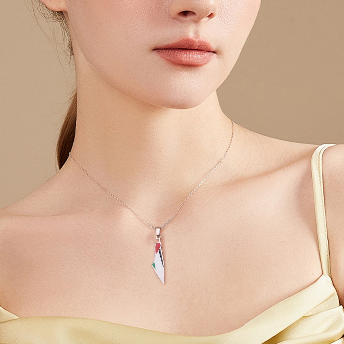 Map of Syria Palestine Pendant