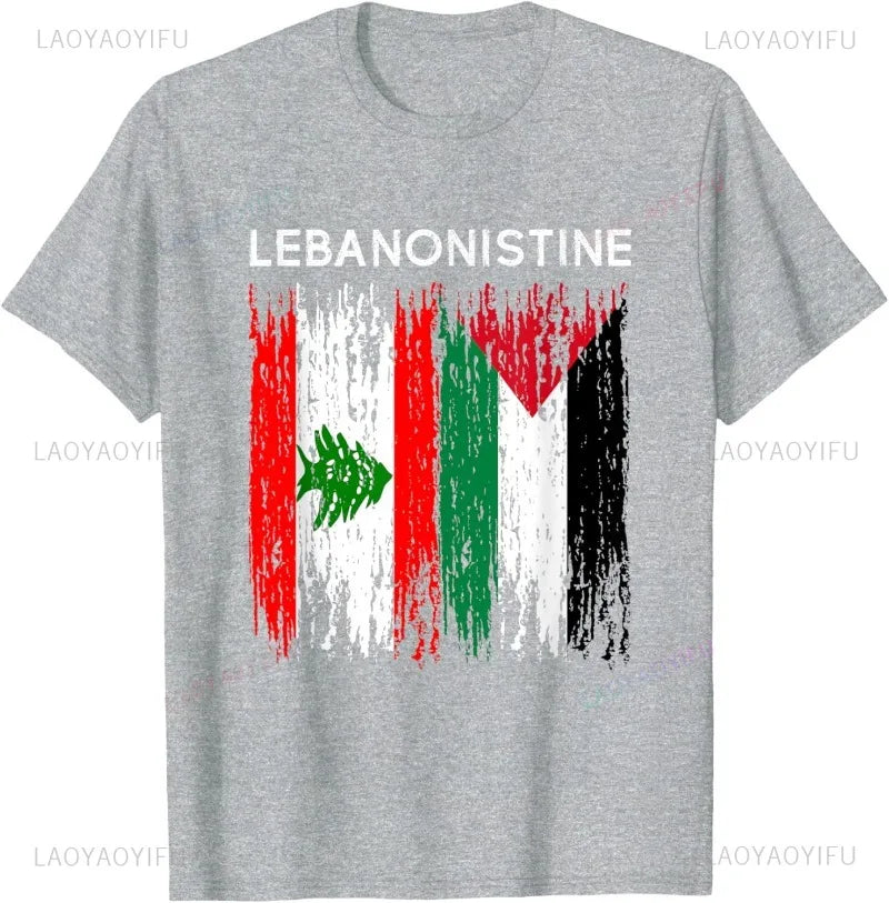 Wear the Lebanese and Palestinian flags