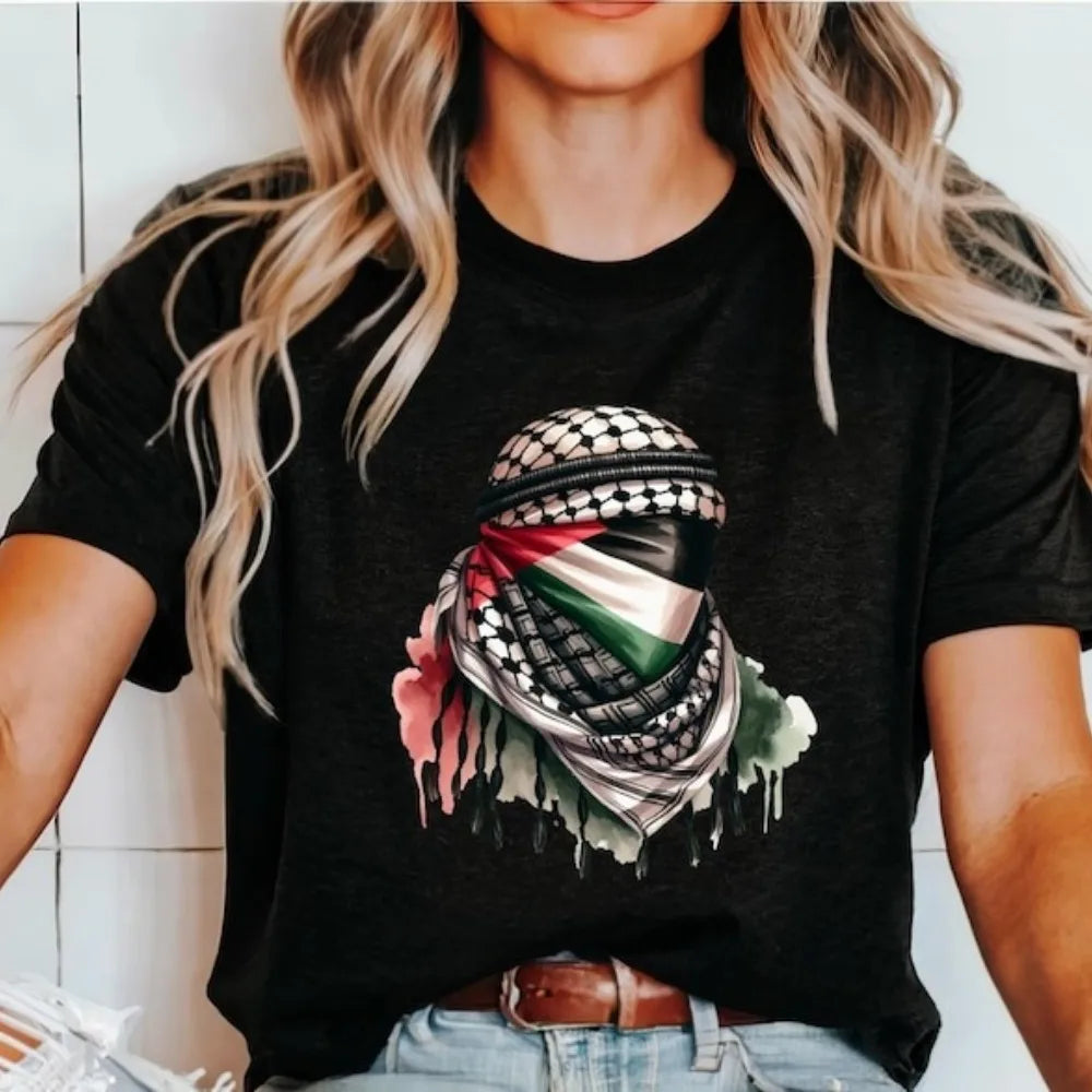 Palestine T Shirt Keffiyeh