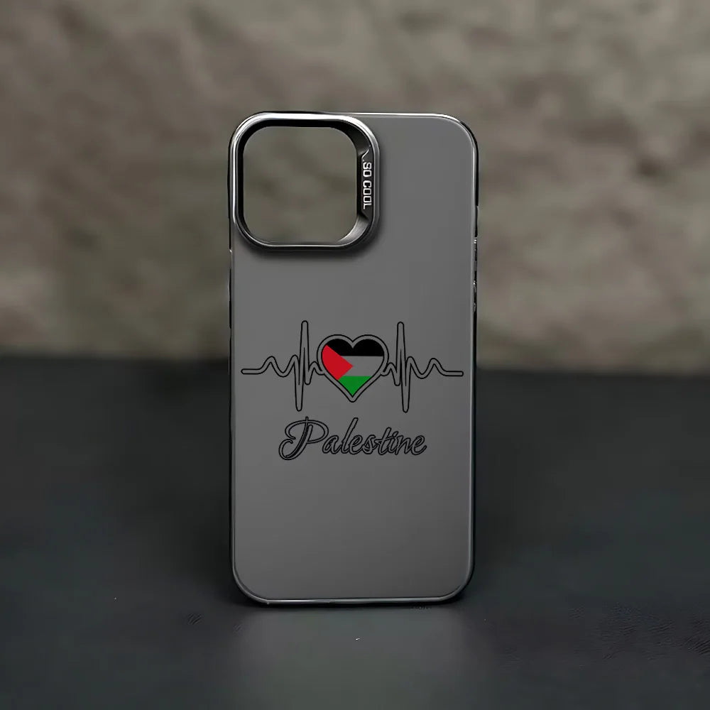 Case For iPhone Palestine Passport Flag Map Anti-Fall Matte Back