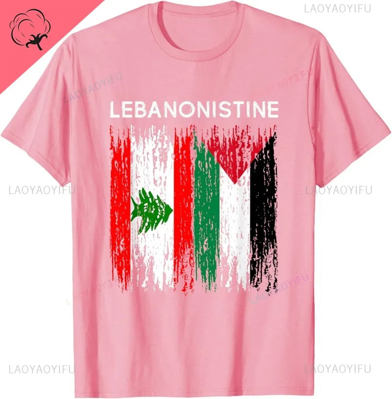Wear the Lebanese and Palestinian flags