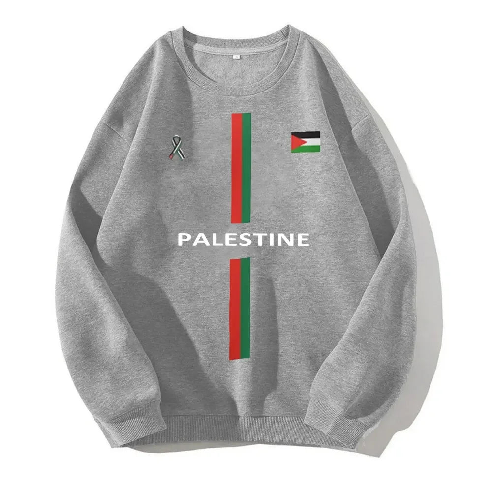 Palestine Sweatshirt Hoodie Tops Unisex  Vintage Casual Pullover