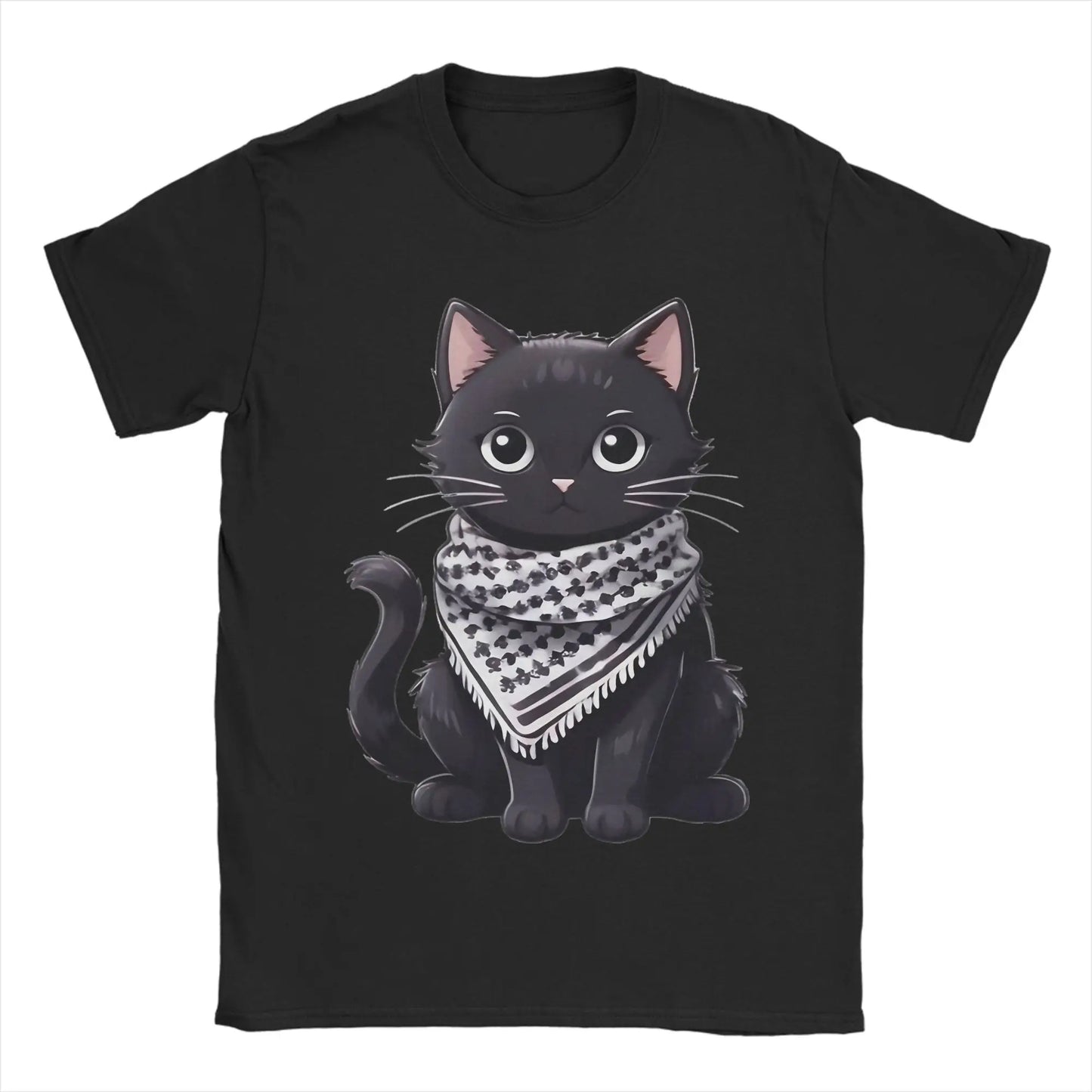 Palestine Cat Wearing the keffiyeh T-Shirts