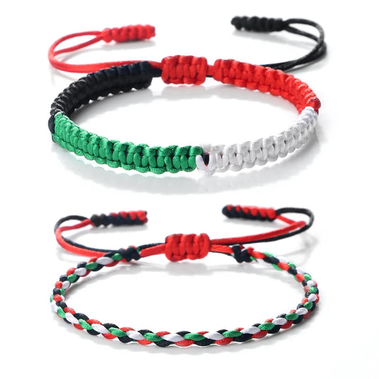 Palestine Red Black Green White National Flag bracelets