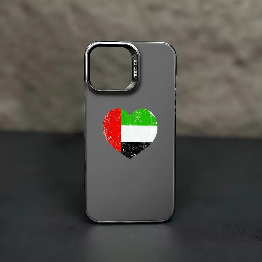 Case For iPhone Palestine Passport Flag Map Anti-Fall Matte Back