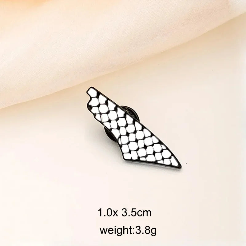 NOT A Watermelon Brooch Pin Handala Heart