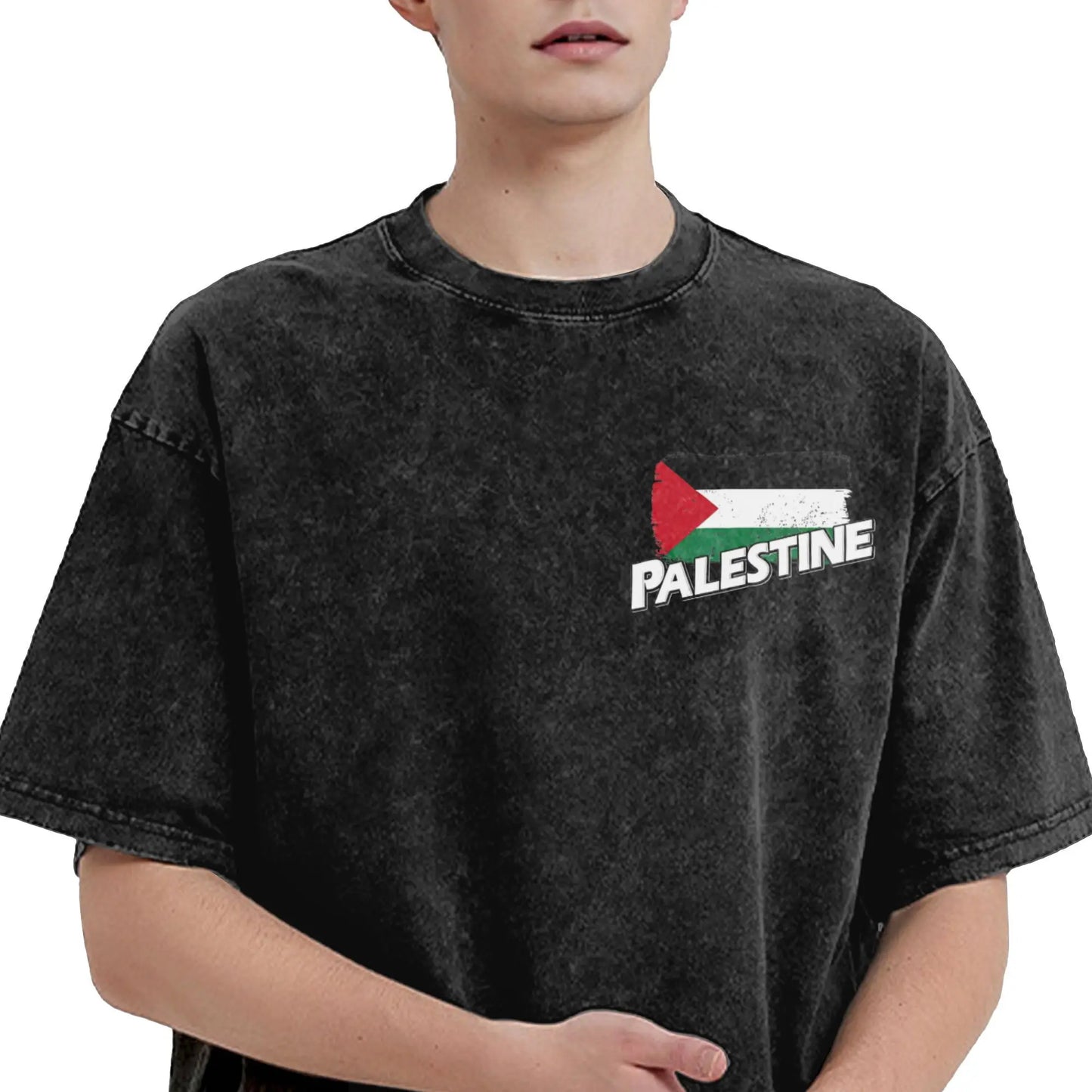 Palestine flag T Shirt Men 100% Cotton