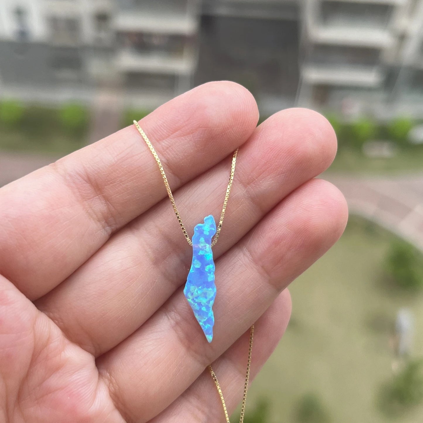 925 Silver O chain Palestine necklaces