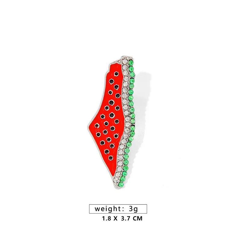NOT A Watermelon Brooch Pin Handala Heart