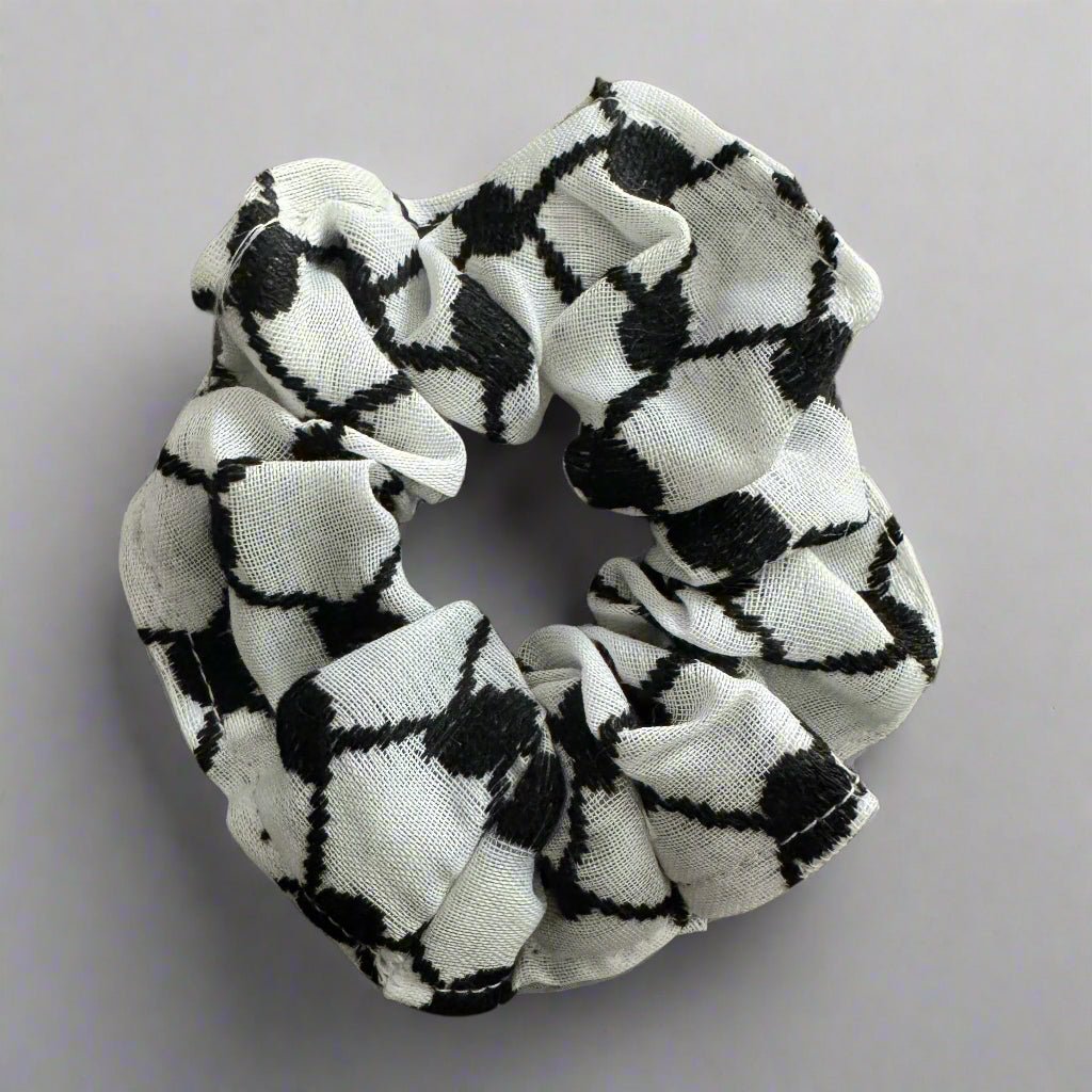 Kufiya Scrunchies | Tatreez & Classic Designs – Palestinian Hair Ties