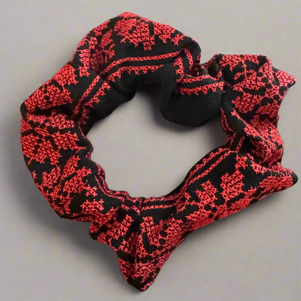 Kufiya Scrunchies | Tatreez & Classic Designs – Palestinian Hair Ties