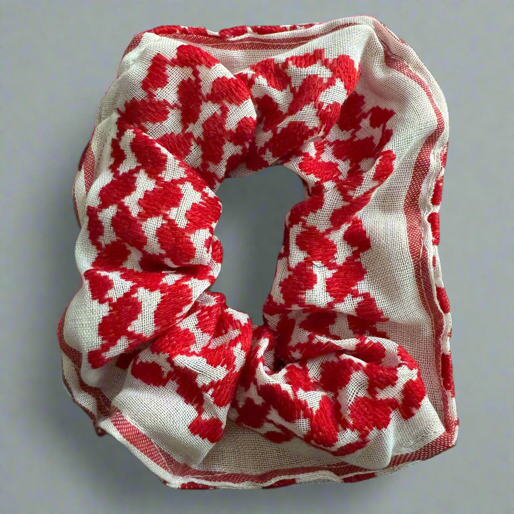 Kufiya Scrunchies | Tatreez & Classic Designs – Palestinian Hair Ties