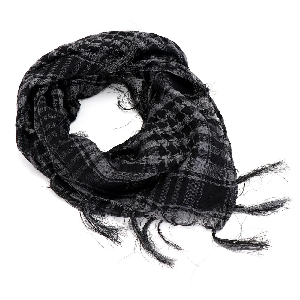 Lightweight kuffiya Scarf  Desert Headscarf Soft Tactical Hiking Scarves Unisex Turban Military Shawl