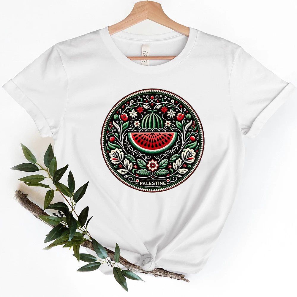 Watermelon This Is Not A Watermelon T-shirts Love and Peace Printed