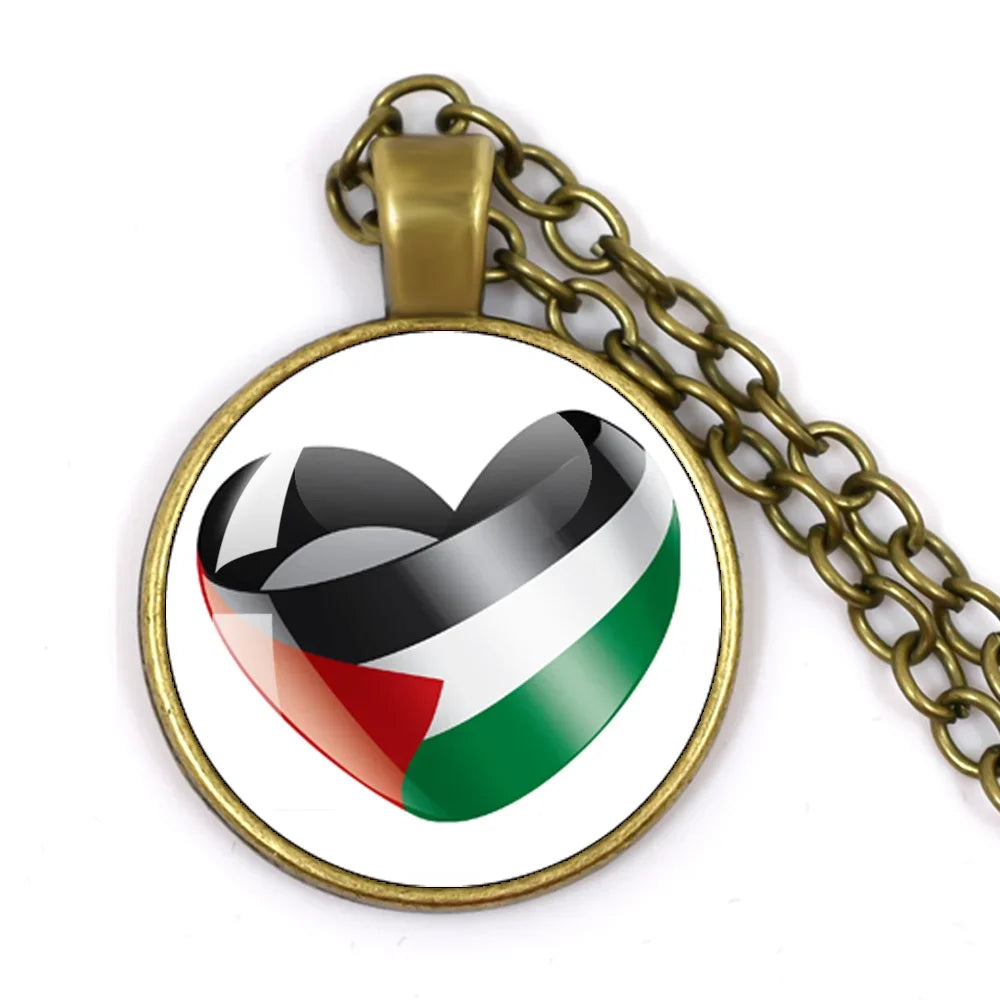 Patterns Palestine Nation Flag Necklace