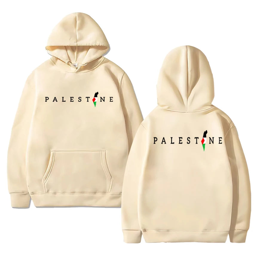 2025 Palestine Flag Double Sided Print Hoodie