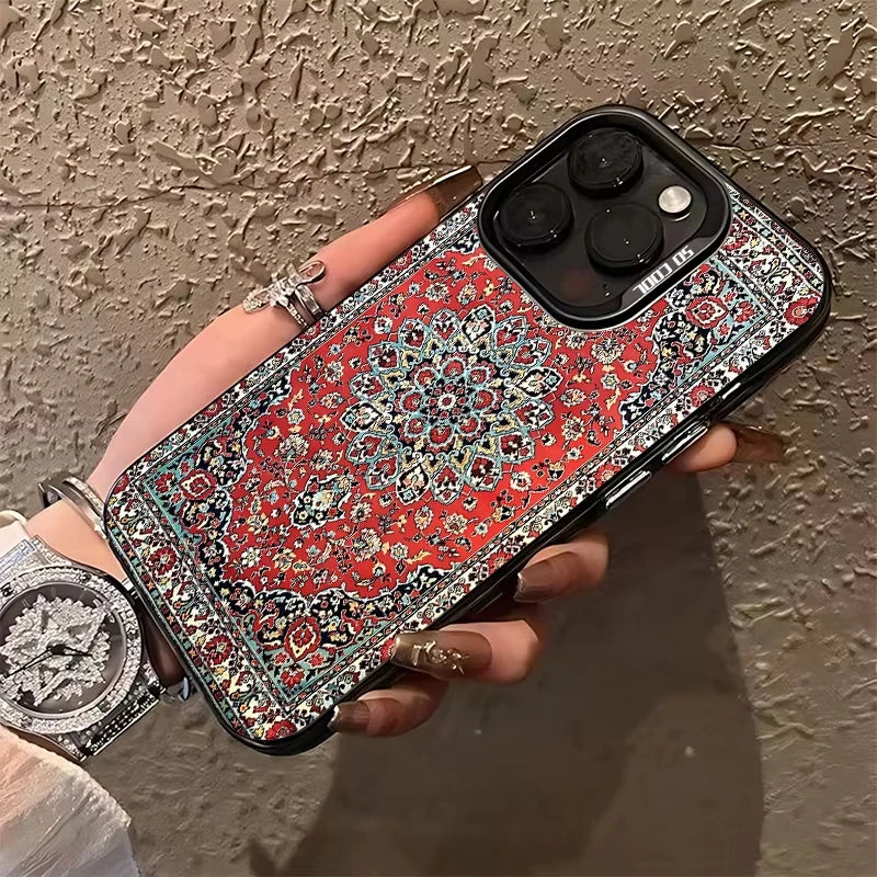 ppppppppppppppppPersian Carpet Style Popular Phone Case For iPhone 17 Air 16 15 14 13 12 11 Pro Max XS XR 15 Plus 16E 17Pro Y2k Shockproof Cover